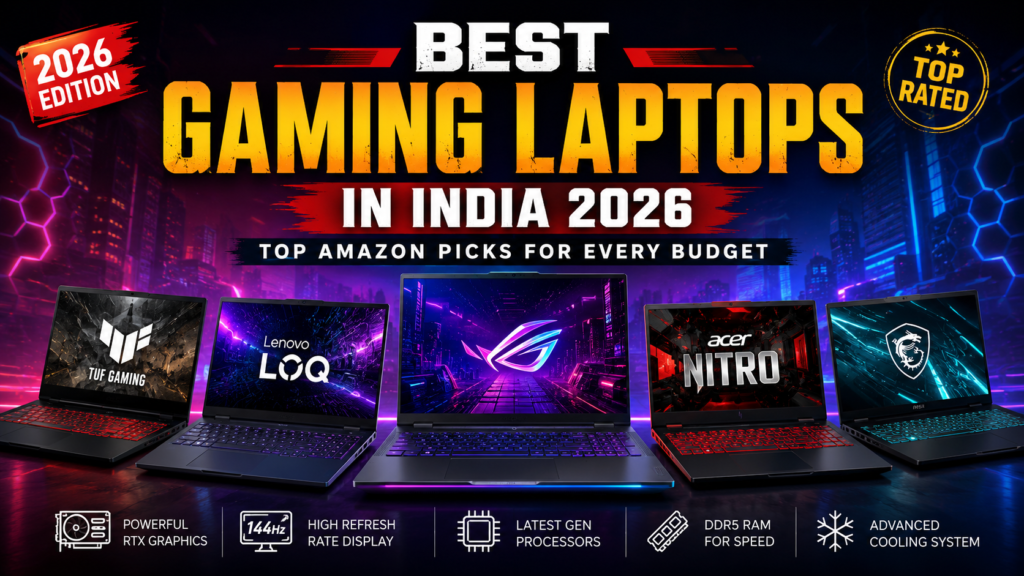 Best Gaming Laptops in India (2026) – Top Amazon Picks for Every Budget